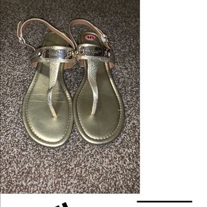 Coach gold sandals